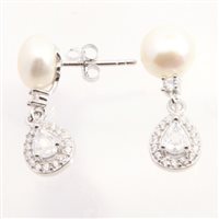 Orecchini Domar Gioielli Donna Orecchini perle argento 925 in Argento Cubic Zirconia EPB119186